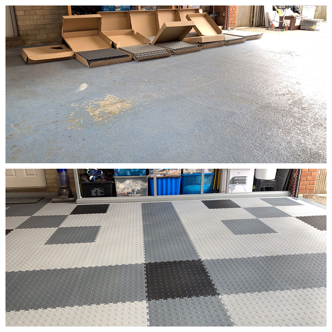 Mototile Interlocking Garage Floor Tiles