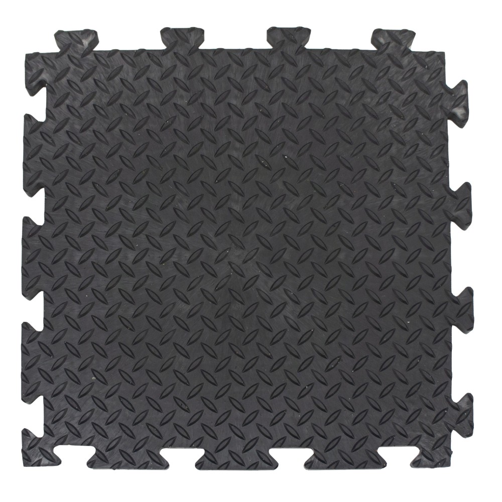 MotoMat Diamond Plate Anti Fatigue Floor Tile