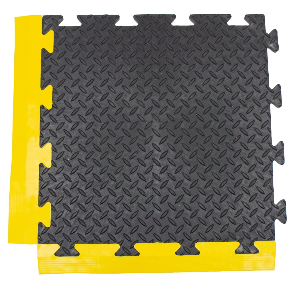MotoMat Diamond Plate Anti Fatigue Floor Tile