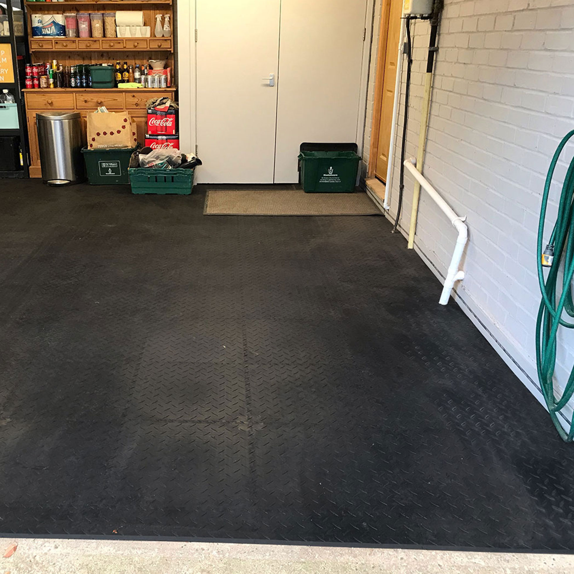 Garage Floor Ramps | MotoLock Black Recycled | Diamond Plate